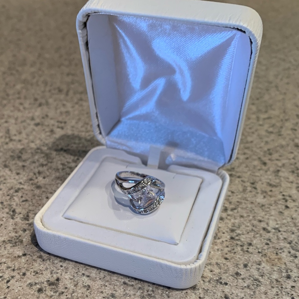 Faux diamond ring.